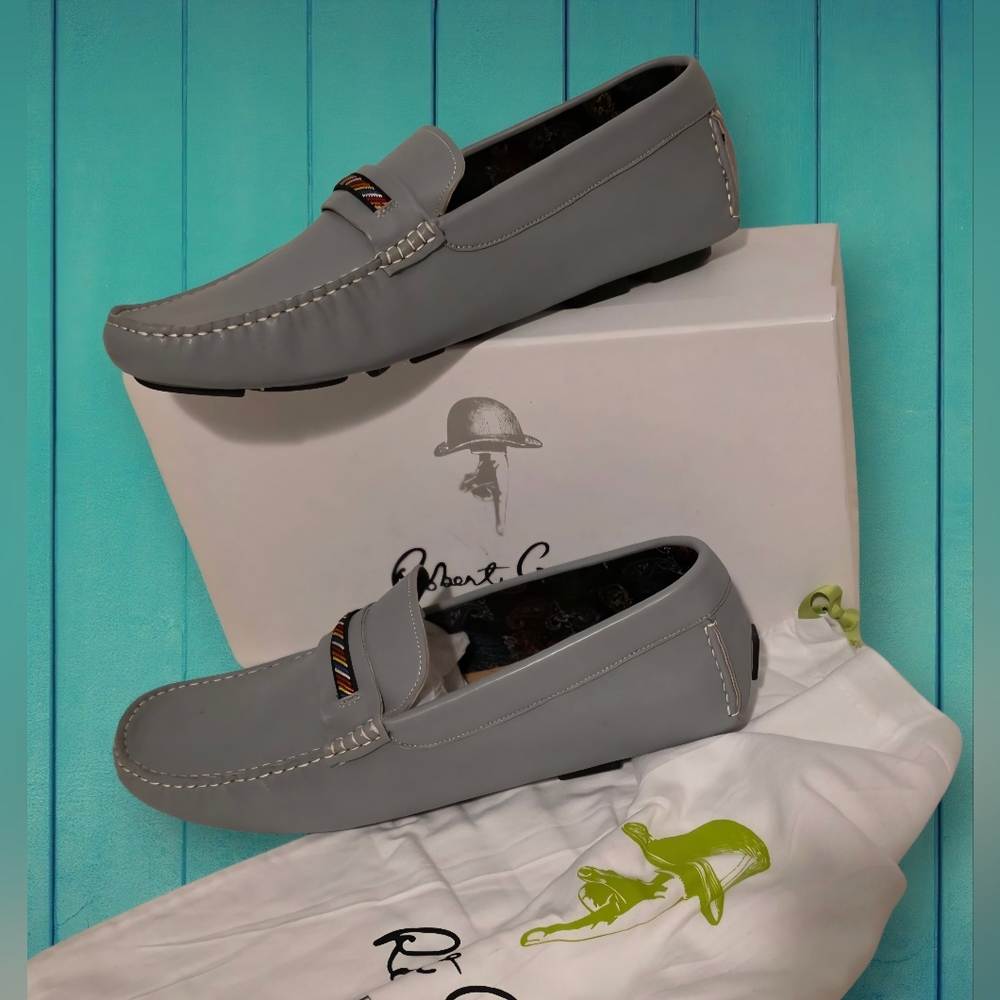 Robert Graham Light Gray Loafers for Men Size 13 NWB